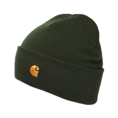 Carhartt WIP Hats Chase Cuffed Beanie Hat - Olive