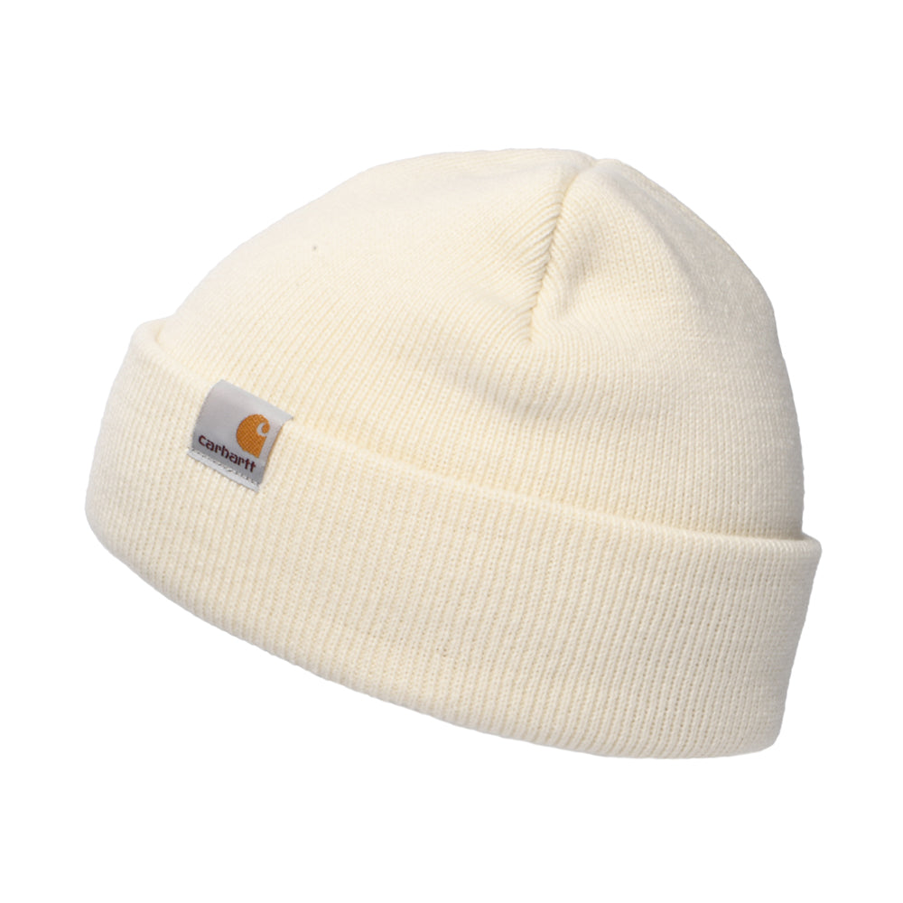 Carhartt WIP Hats Stratus Short Watch Beanie Hat - Off White