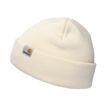 Carhartt WIP Hats Stratus Short Watch Beanie Hat - Off White