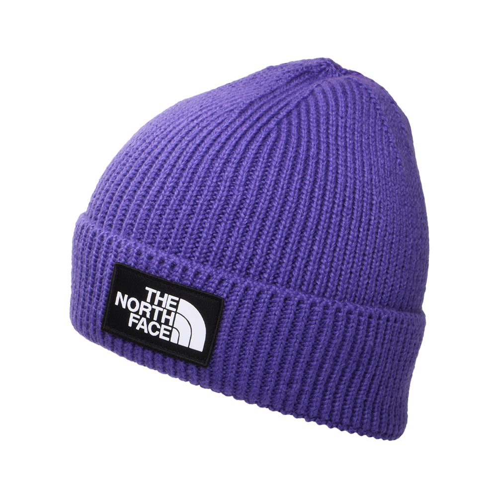 The North Face Hats TNF Logo Box Recycled Beanie Hat - Purple