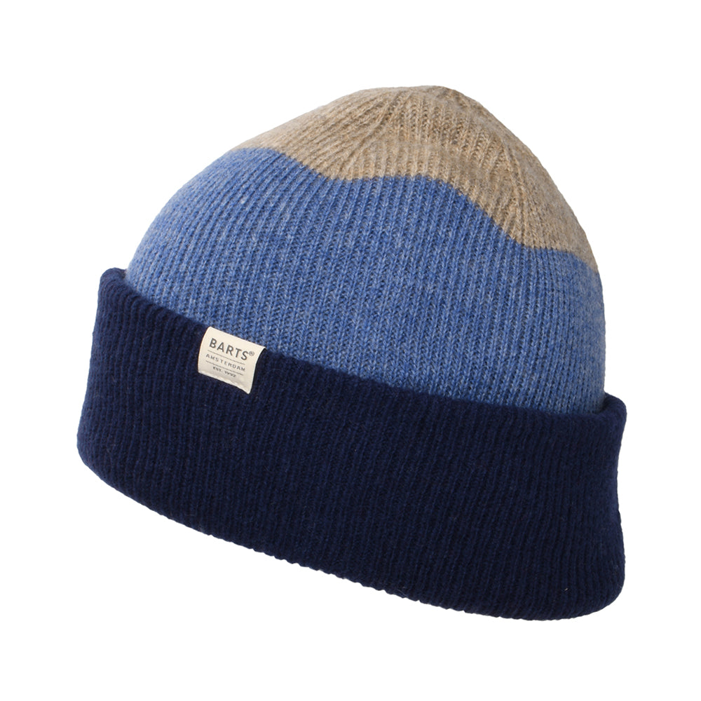 Barts Hats Walnur Merino Wool Beanie Hat - Blue