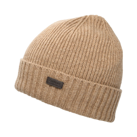 Barbour Hats Carlton Wool Blend Beanie Hat - Light Brown