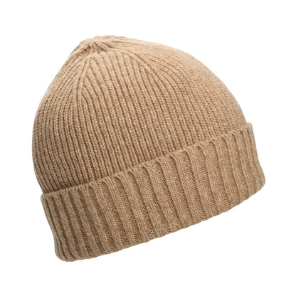 Barbour Hats Carlton Wool Blend Beanie Hat - Light Brown