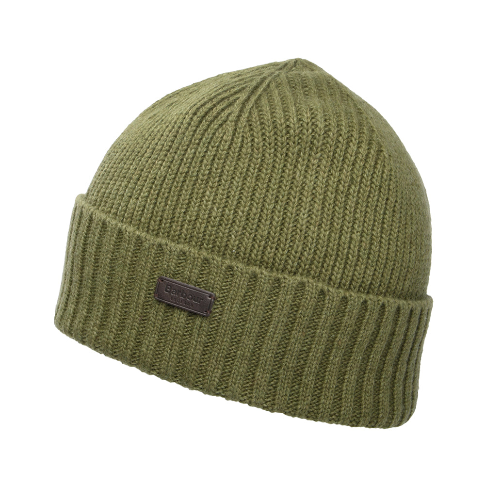 Barbour Hats Carlton Wool Blend Beanie Hat - Light Moss