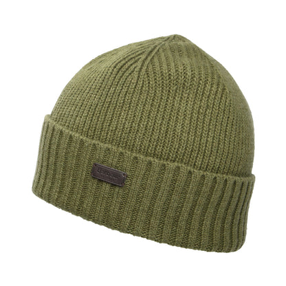 Barbour Hats Carlton Wool Blend Beanie Hat - Light Moss