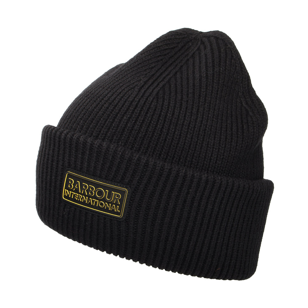 Barbour International Flex Cotton Blend Beanie Hat - Black