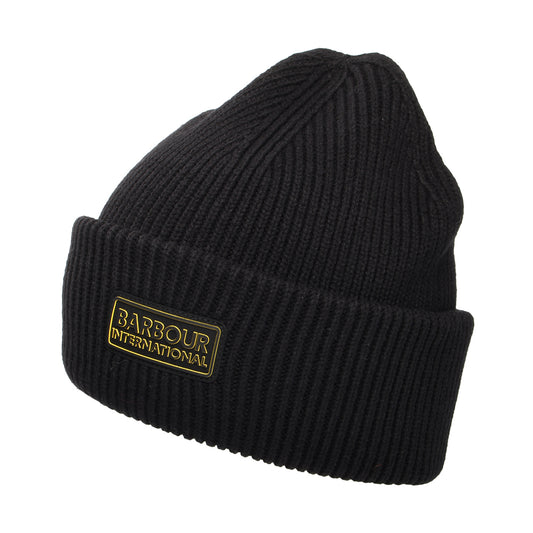 Barbour International Flex Cotton Blend Beanie Hat - Black