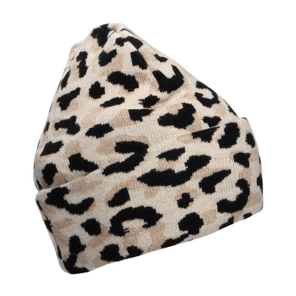 Barbour International Harley Recycled Beanie Hat - Light Leopard
