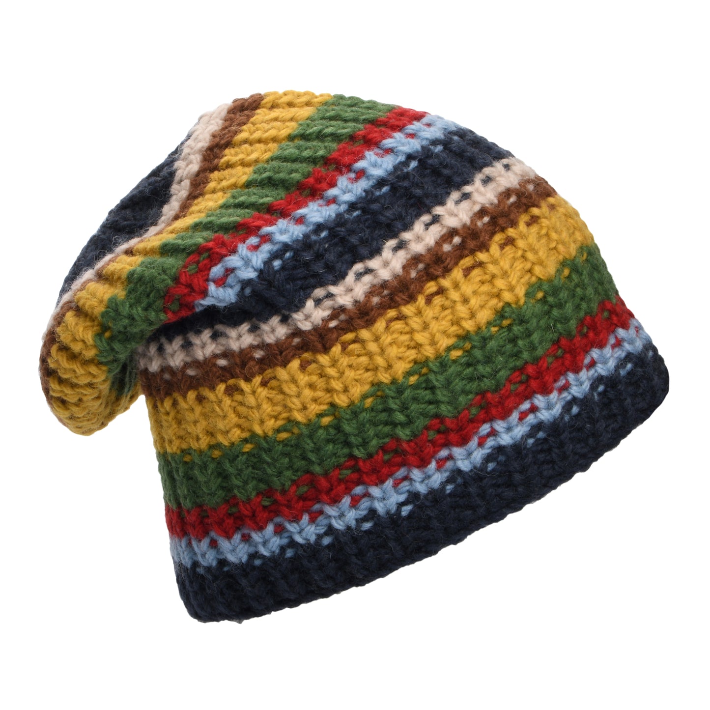 Kusan Cardi Floppy Beanie Hat - Blue-Yellow