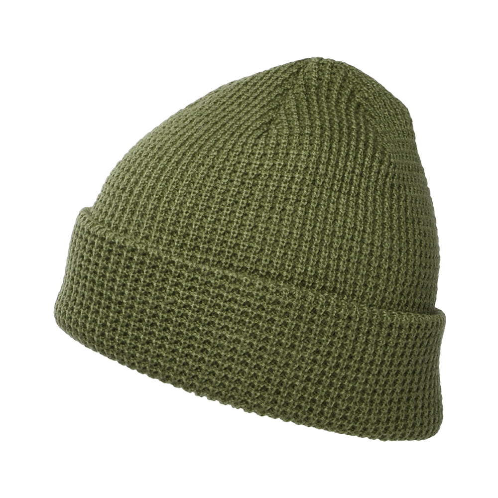 Patagonia Hats Snowdrifter Waffle Knit Beanie Hat - Olive