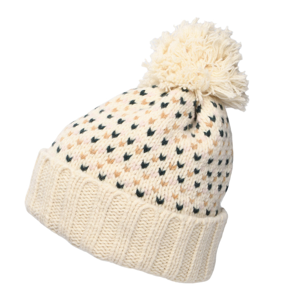 Patagonia Hats Snowbelle Confetti Recycled Wool Bobble Hat - Natural