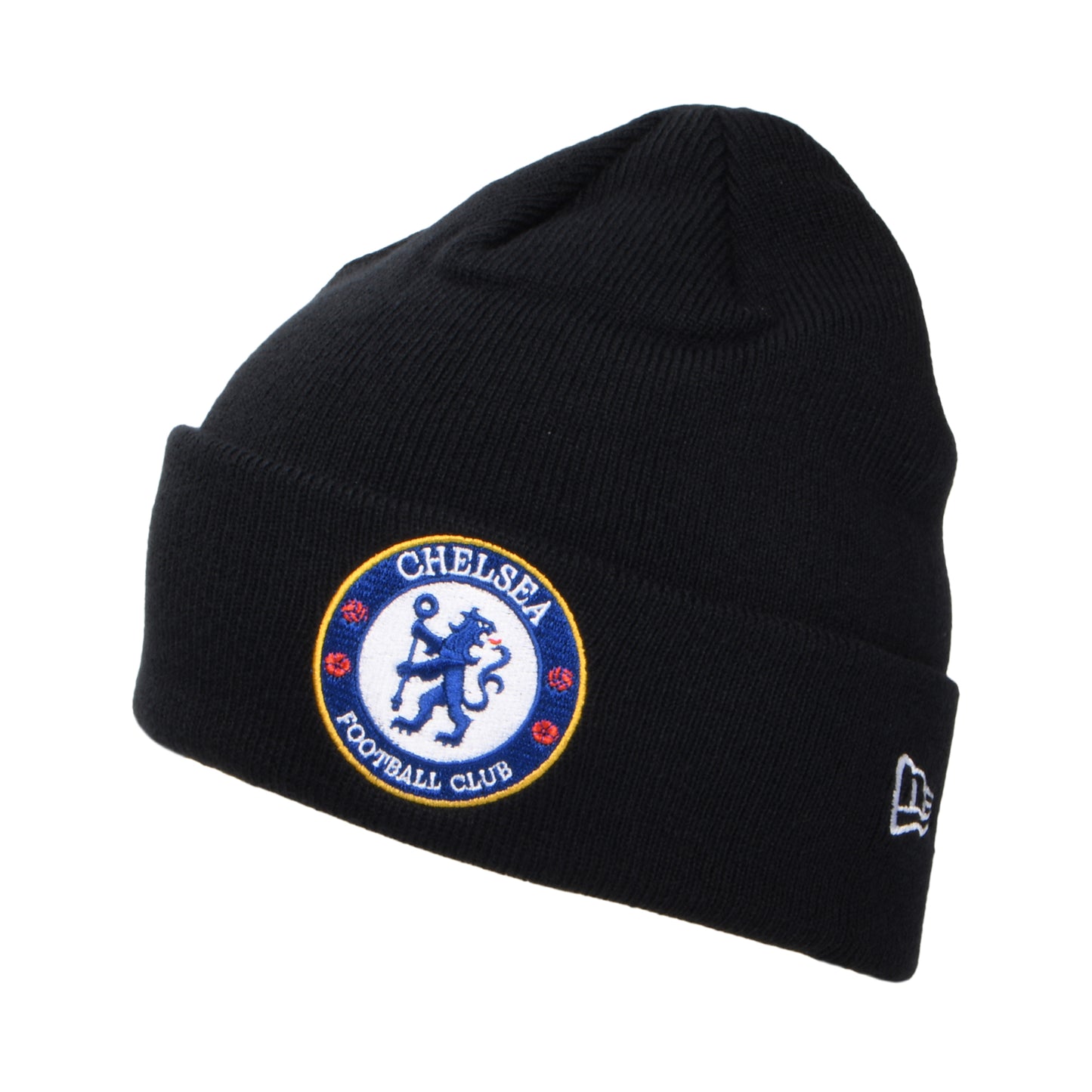 New Era Chelsea FC Beanie Hat - Core Cuff Lion Crest - Navy Blue