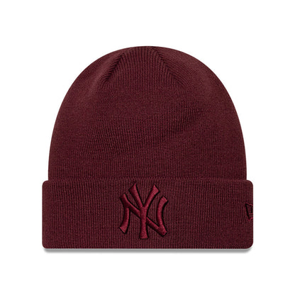 New Era New York Yankees Beanie Hat - MLB League Essential - Burgundy