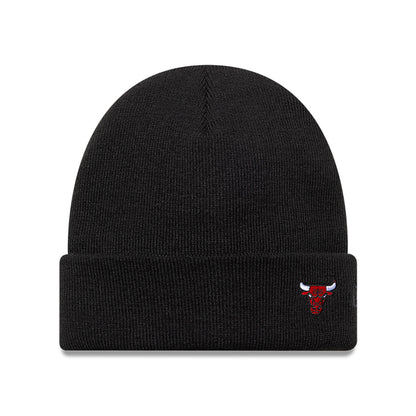 New Era Chicago Bulls Beanie Hat - NBA Mini Logo Cuff - Black