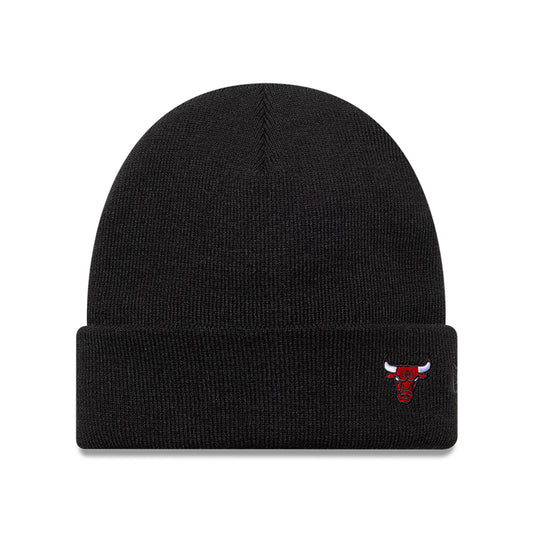 New Era Chicago Bulls Beanie Hat - NBA Mini Logo Cuff - Black