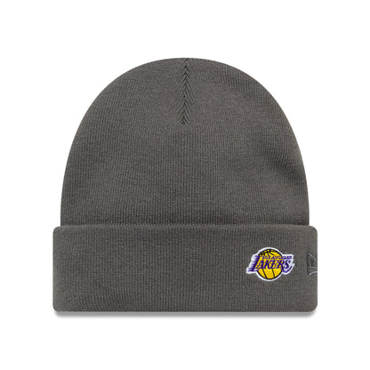 New Era L.A. Lakers Beanie Hat - NBA Mini Logo Cuff - Graphite