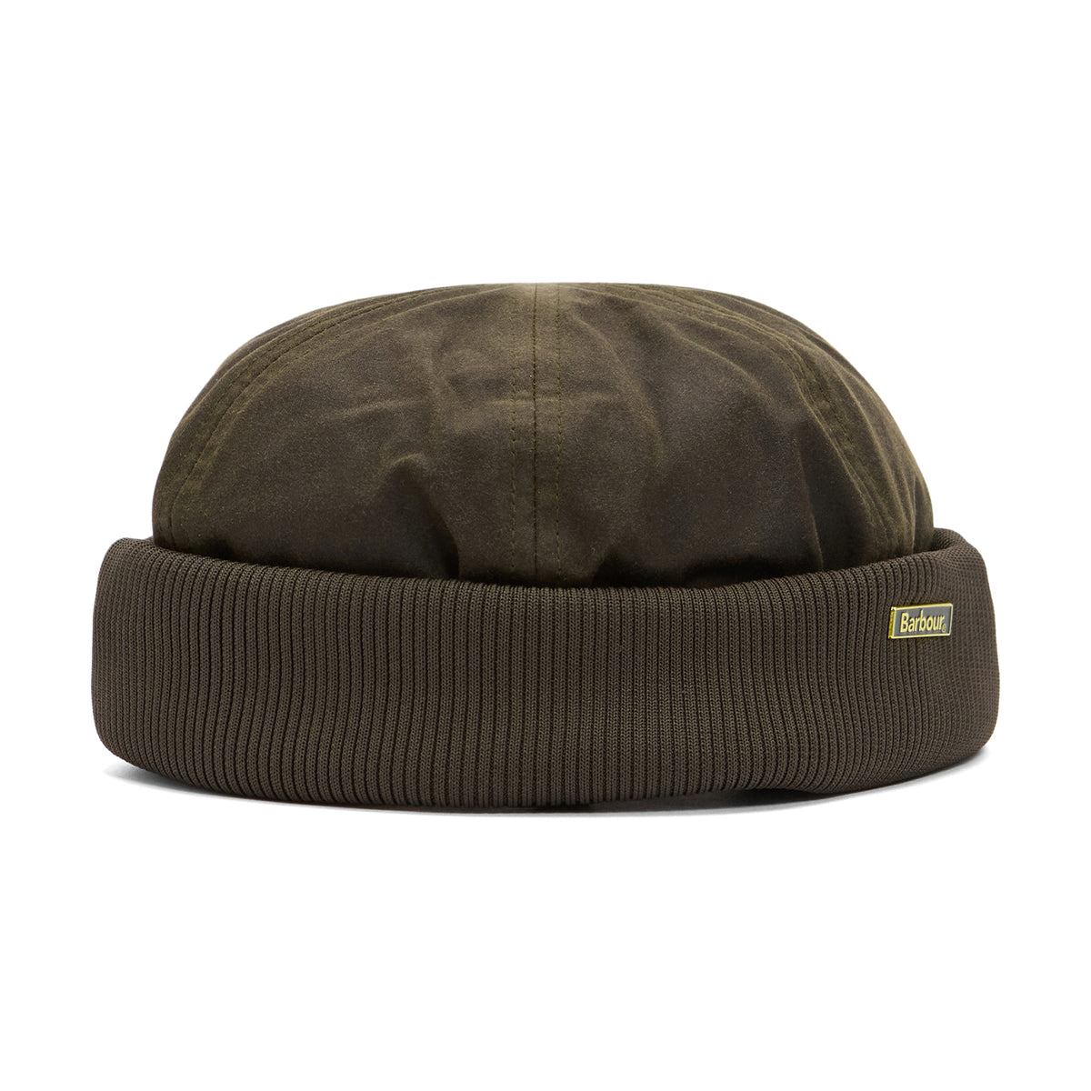Barbour Hats Renford Waxed Cotton Docker Beanie Hat - Olive