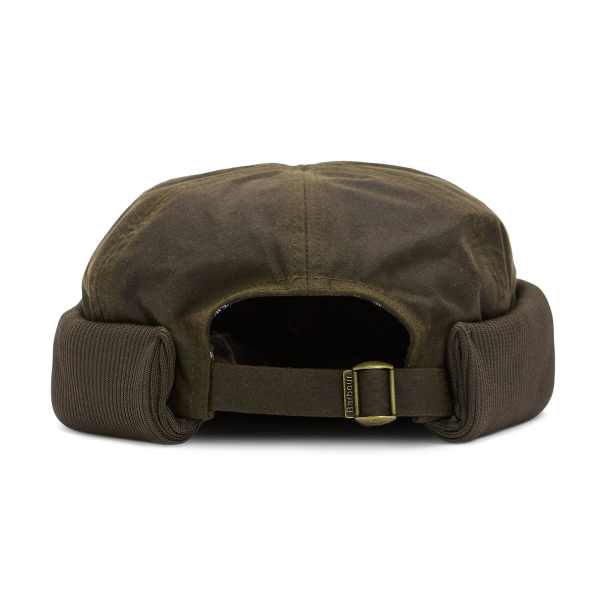 Barbour Hats Renford Waxed Cotton Docker Beanie Hat - Olive
