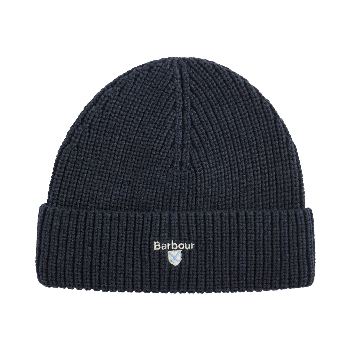 Barbour Hats Cascade Cotton-Wool Blend Beanie Hat - Navy Blue