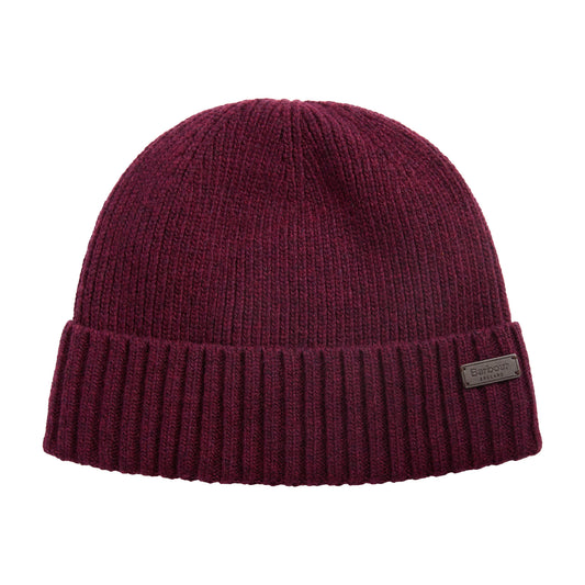 Barbour Hats Carlton Wool Blend Beanie Hat - Burgundy