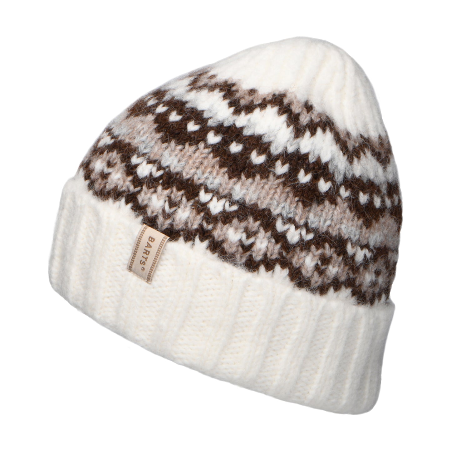 Barts Hats Eimhir Recycled Beanie Hat - Cream-Brown