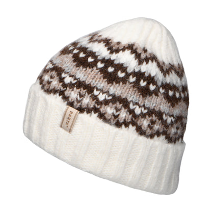 Barts Hats Eimhir Recycled Beanie Hat - Cream-Brown