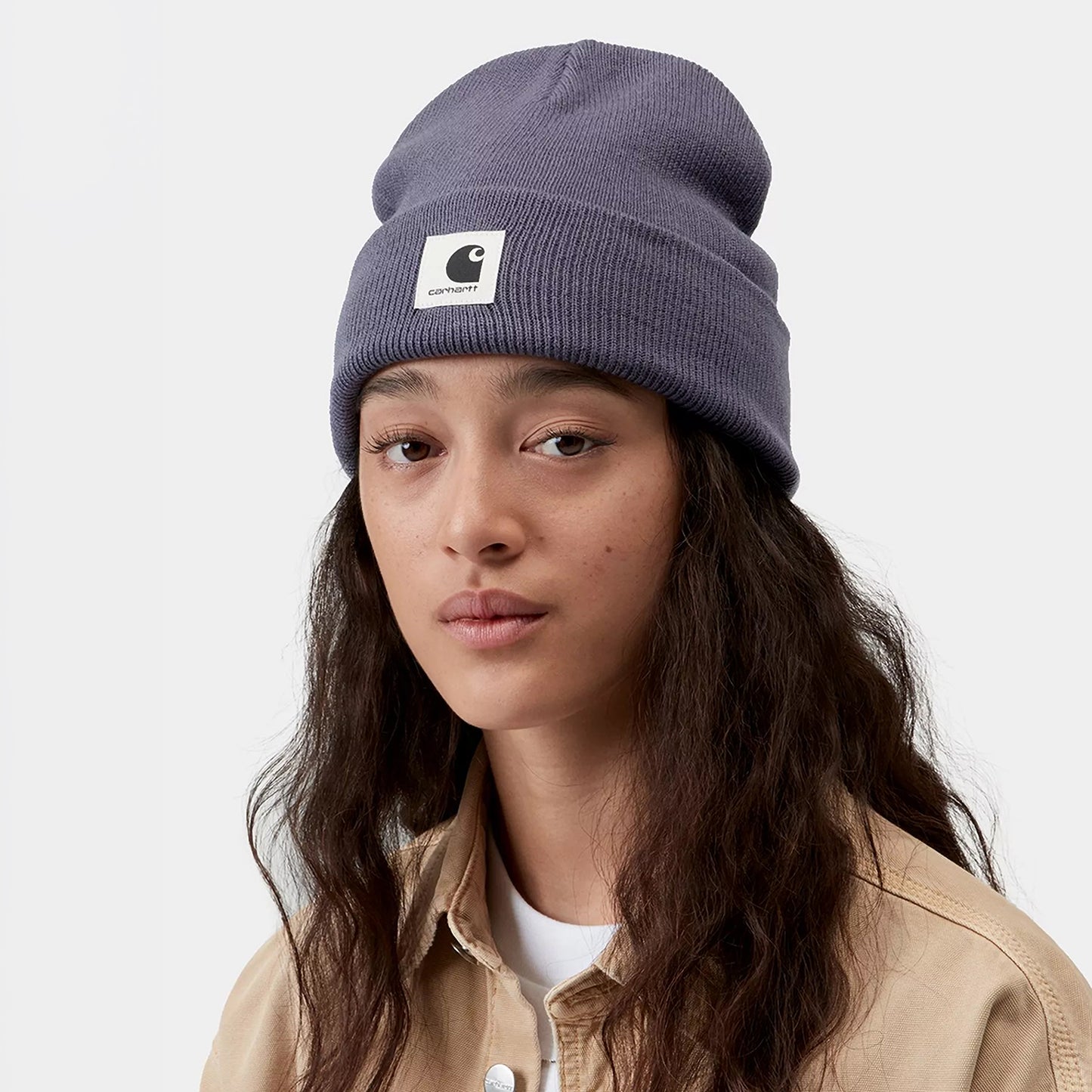 Carhartt WIP Hats Ashley Cuffed Beanie Hat - Dusty Purple