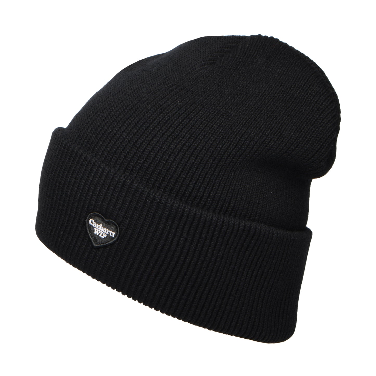 Carhartt WIP Small Heart Organic Cotton Beanie Hat - Black