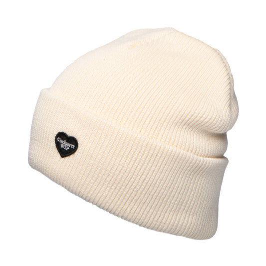 Carhartt WIP Small Heart Organic Cotton Beanie Hat - Natural