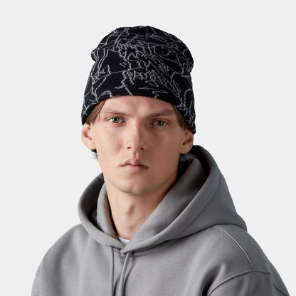 Carhartt WIP Hats Blinkerfluid Cotton Blend Beanie Hat - Black-White