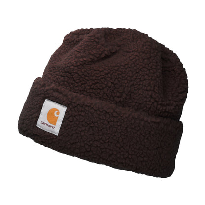 Carhartt WIP Hats Prentis Pile Fleece Beanie Hat - Chocolate