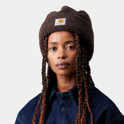 Carhartt WIP Hats Prentis Pile Fleece Beanie Hat - Chocolate