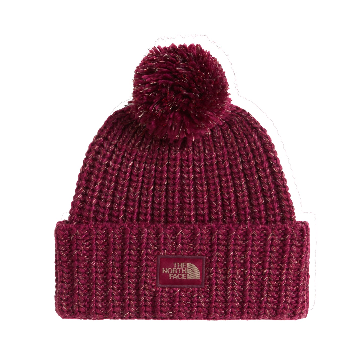 The North Face Hats Cozy Chunky Cabin Bobble Hat - Burgundy