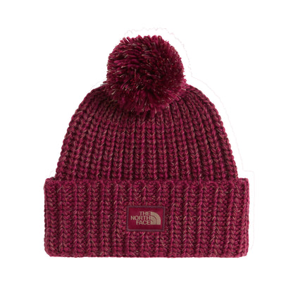 The North Face Hats Cozy Chunky Cabin Bobble Hat - Burgundy