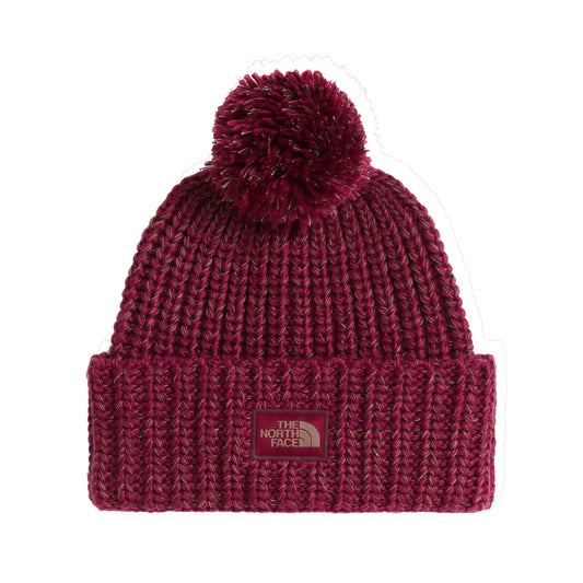 The North Face Hats Cozy Chunky Cabin Bobble Hat - Burgundy
