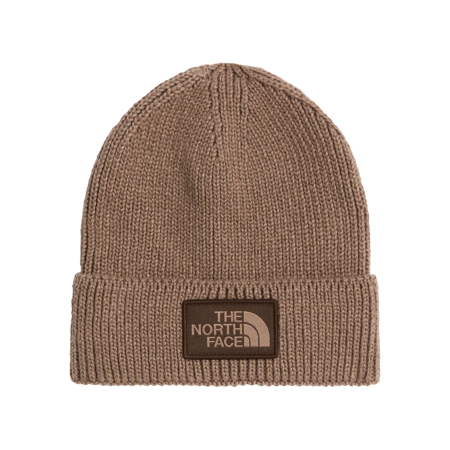 The North Face Hats TNF Logo Box Recycled Beanie Hat - Taupe