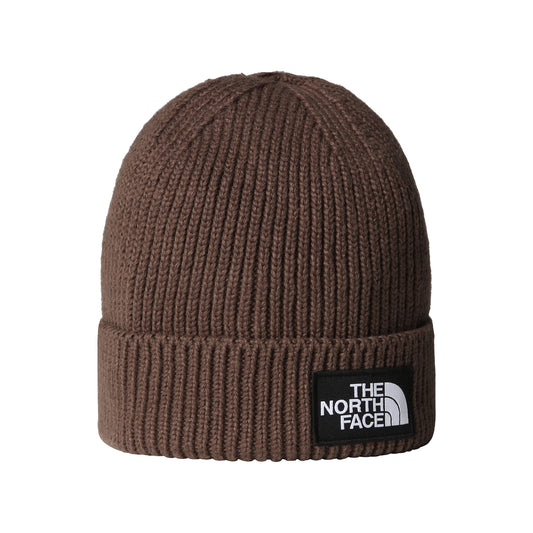 The North Face Hats TNF Logo Box Recycled Beanie Hat - Smoke Brown