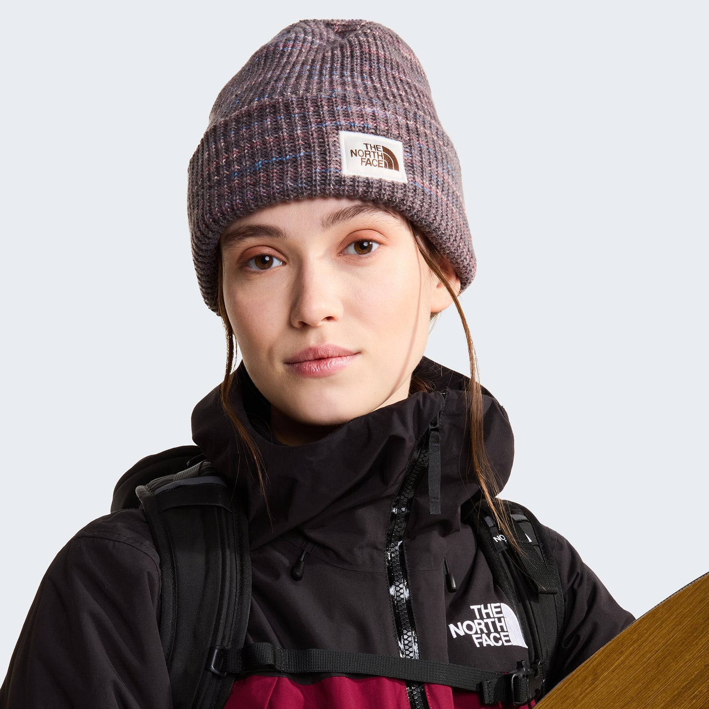 The North Face Hats Salty Bae Space-Dyed Recycled Beanie Hat - Dark Mauve
