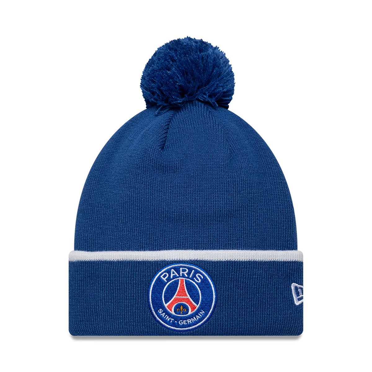 New Era Paris Saint-Germain FC Bobble Hat - Core Cuff - Blue