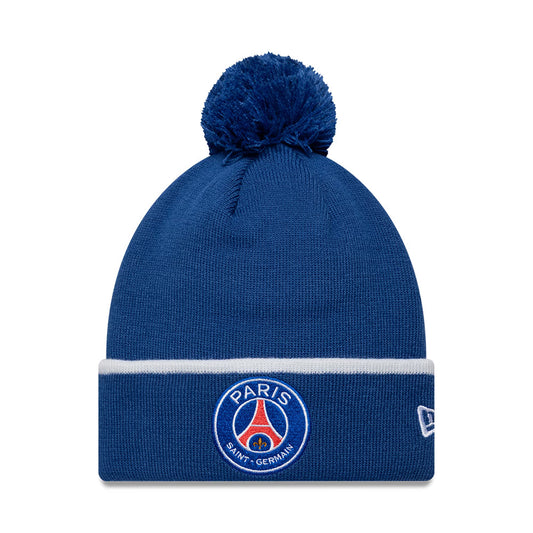 New Era Paris Saint-Germain FC Bobble Hat - Core Cuff - Blue