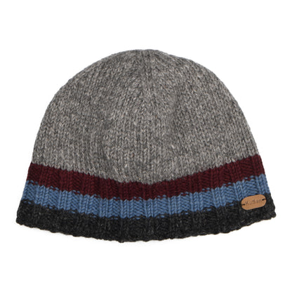 Kusan Hi Rib Beanie Hat - Grey-Plum