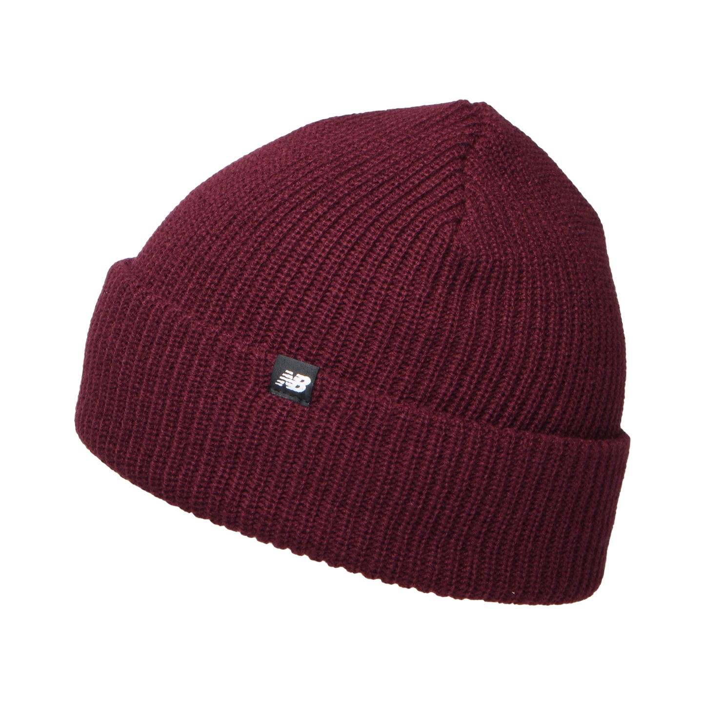 New Balance Hats Rib Knit Fisherman Beanie Hat - Wine