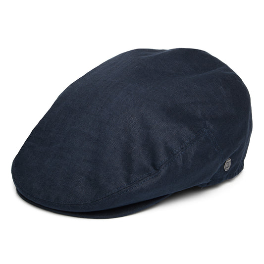 Jaxon & James Linen Flat Cap Navy Wholesale Pack