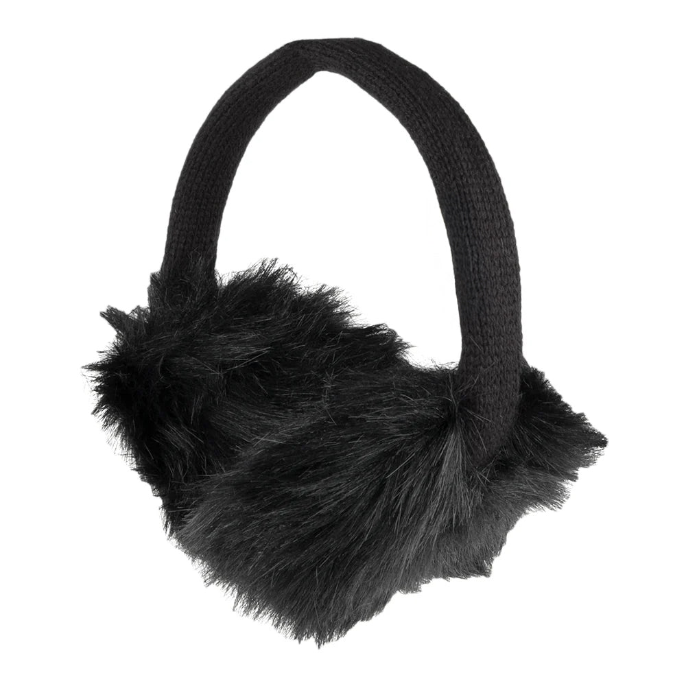 Village Hats Faux Fur Earmuffs - Black Wholesale