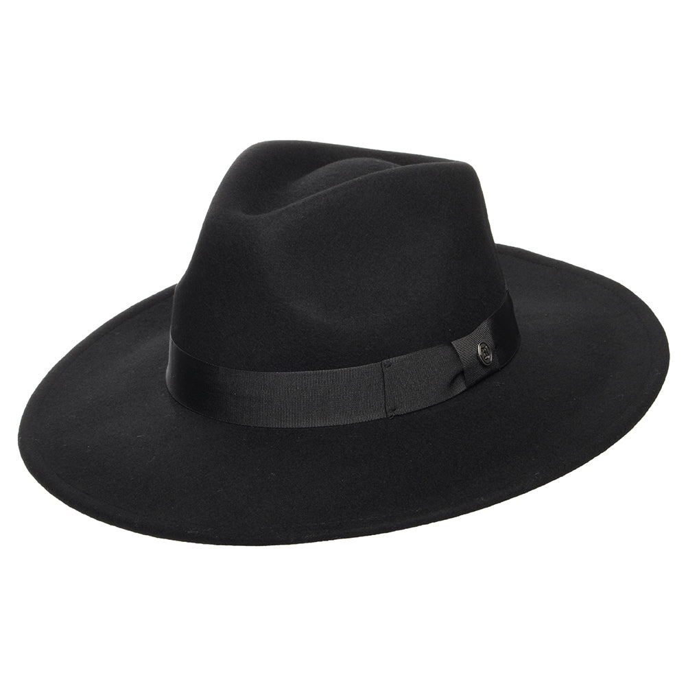 Jaxon & James The Author Wide Brim Fedora Hat Black Wholesale Pack
