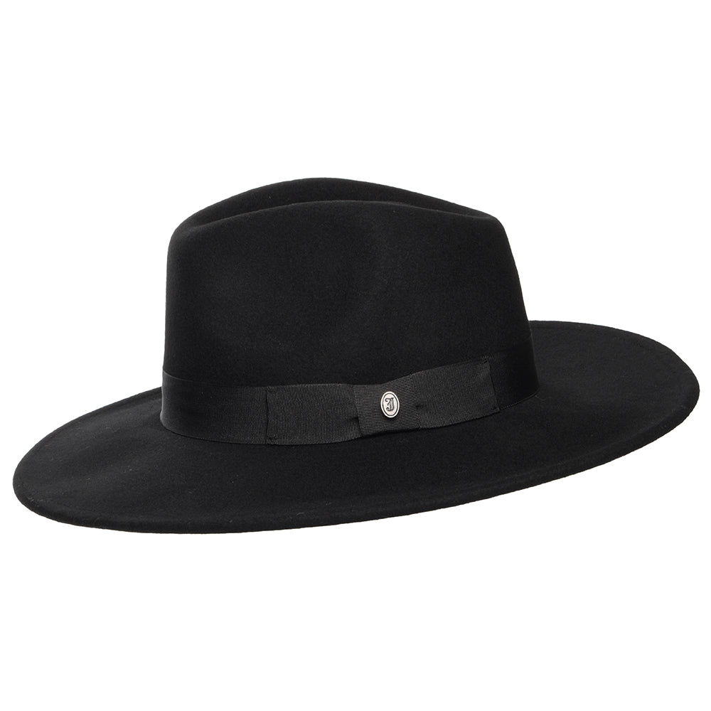 Jaxon & James The Author Wide Brim Fedora Hat Black Wholesale Pack