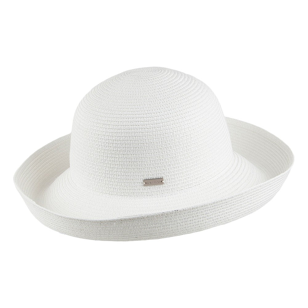 Betmar Hats Classic Roll Up Sun Hat - White