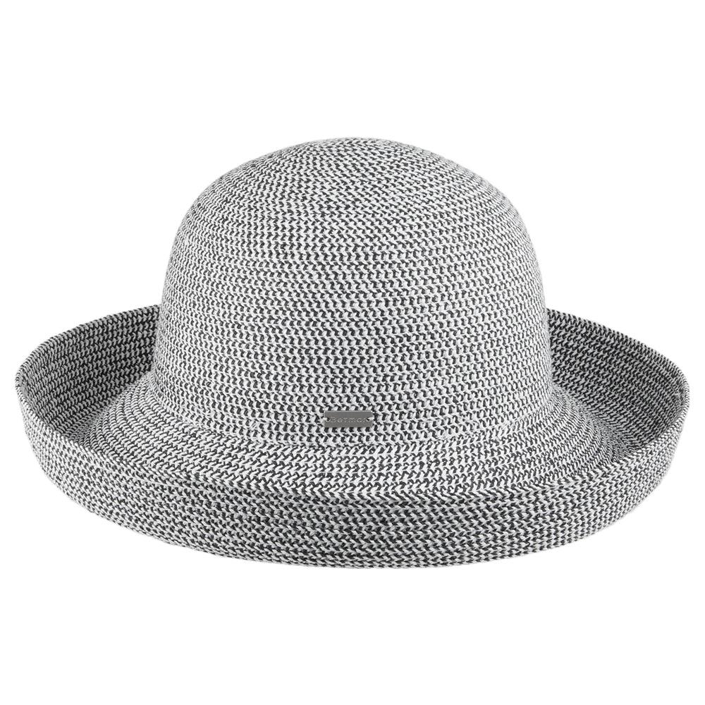Betmar Hats Classic Roll Up Sun Hat - Black Mix