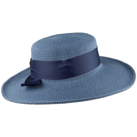 Betmar Hats Manchester Wide Brim Boater Hat - Navy