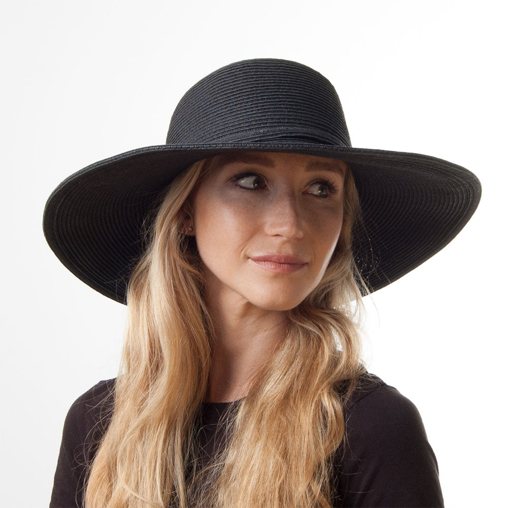 sur la tête Womens Brighton Sun Hat - Black